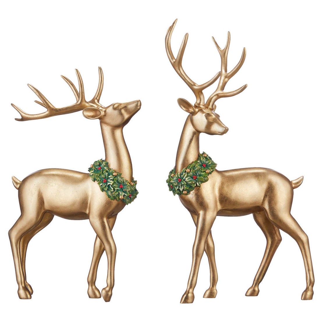 Holiday Deer With Tree Christmas Decor Set Of 3