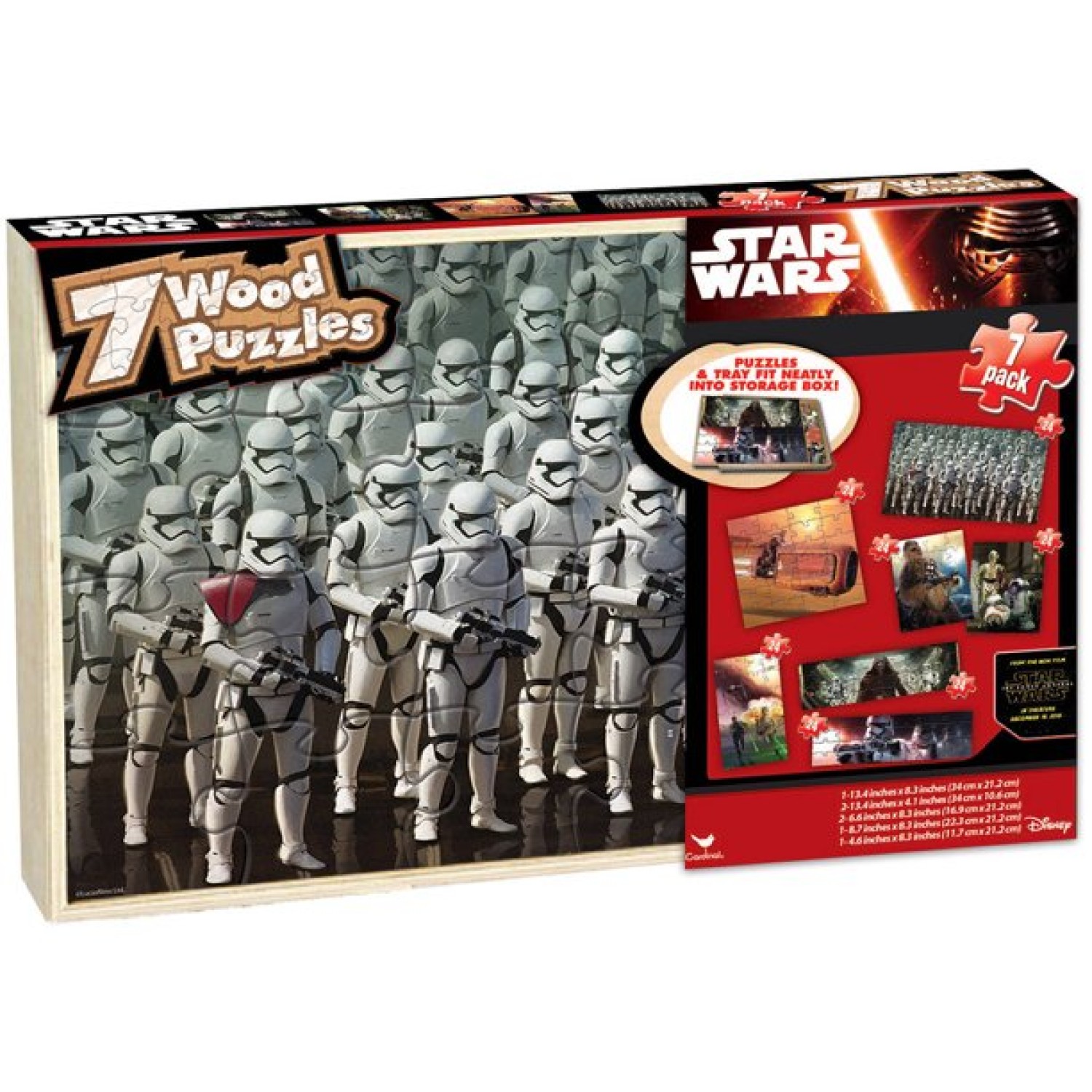 Star Wars The Force Awakens Wood Jigsaw Puzzles In Wood Storage Box