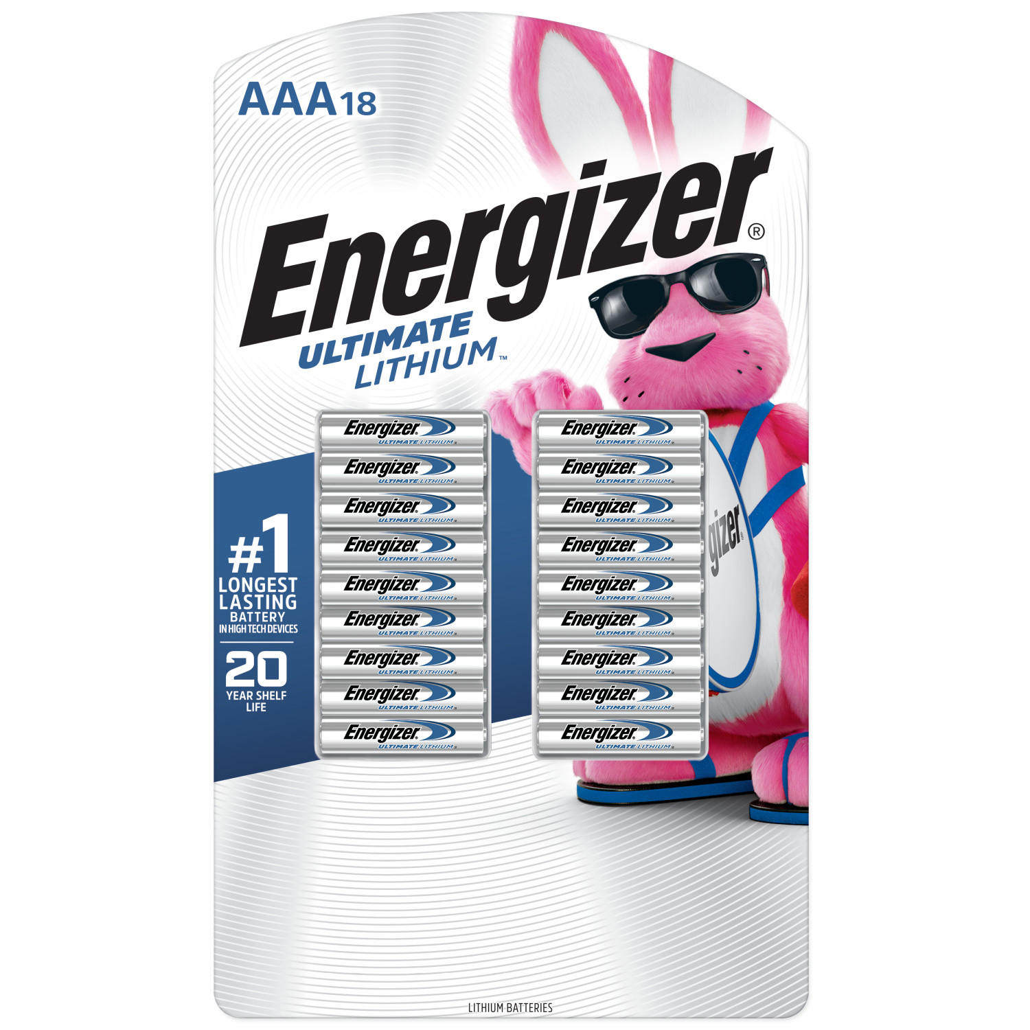 Energizer Ultimate Lithium 18 Pack Longest Lasting AAA Battery