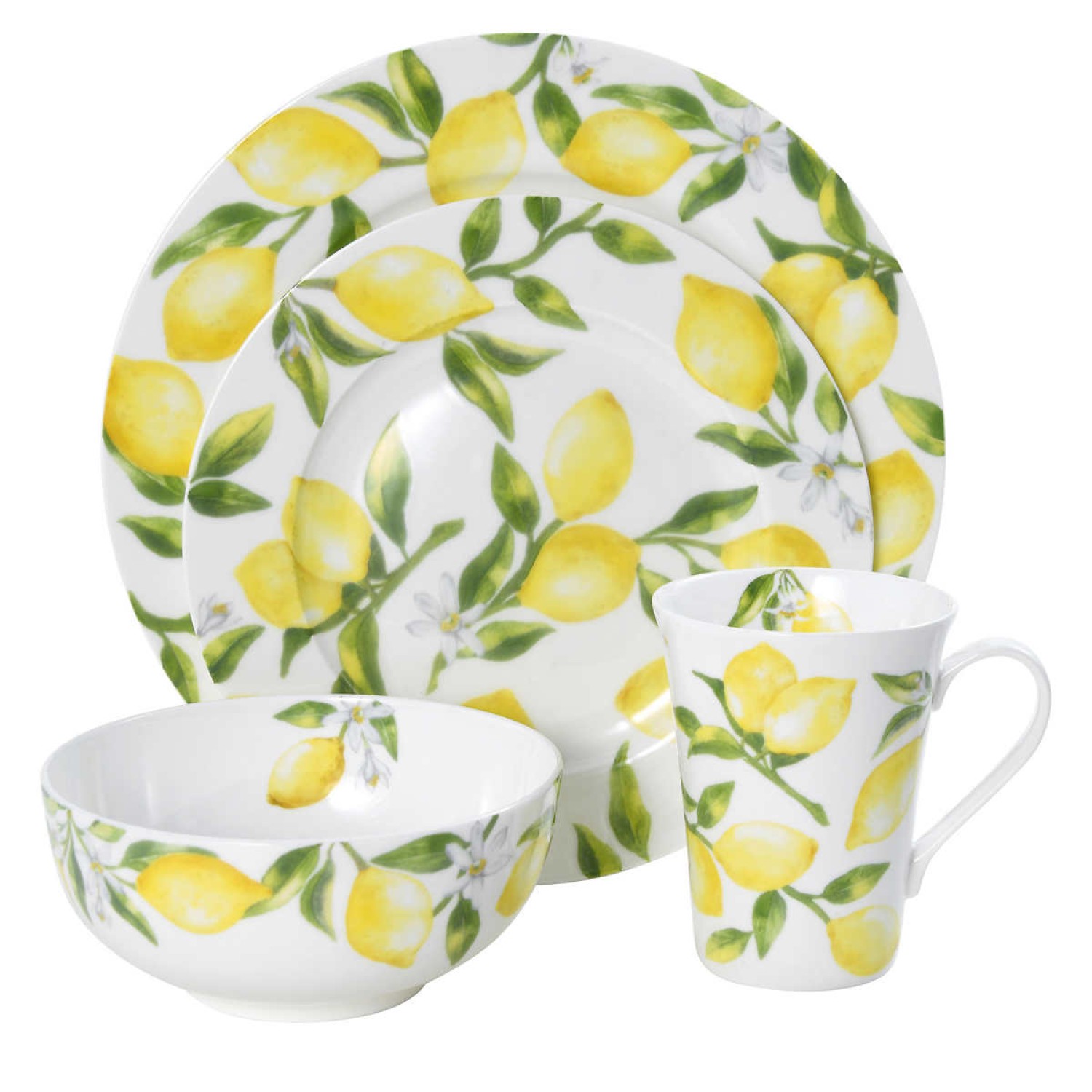 Mikasa Lemons Piece Bone China Dinnerware Set