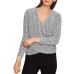  Bouclé Wrap-Front Top (Natural, XL)