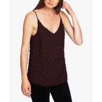 1.State Fringe-Jacquard Camisole Oxblood X-Small
