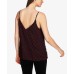  Fringe-Jacquard Camisole Oxblood X-Small
