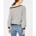  Off-The-Shoulder Boucle Top (Natural, L)
