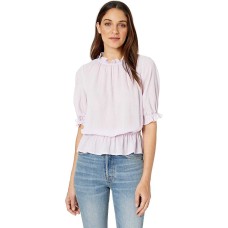 1.State Women's Mock Neck Micro Blouses
