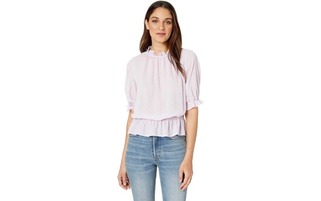  Women's Mock Neck Micro Blouses