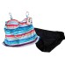  Ladies’ Swimsuit Tankini Set Tummy Toner (Blue Multi, S)