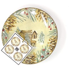 222 Fifth First Snow Set of 4 Appetizer Plates