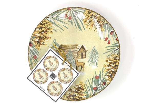  First Snow Set of 4 Appetizer Plates