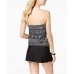  Women's Spot On Printed Side-Tie Bandeau Top Swimsuits