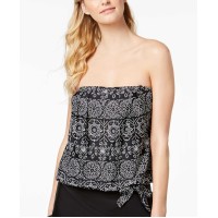 24th & Ocean Women's Spot On Printed Side-Tie Bandeau Top Swimsuits