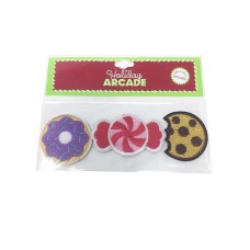 3-Pc. Sweets Cookie Candy Donut Peel & Stick Fabric Craft Patches
