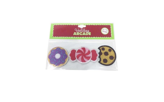 3-Pc. Sweets Cookie Candy Donut Peel & Stick Fabric Craft Patches