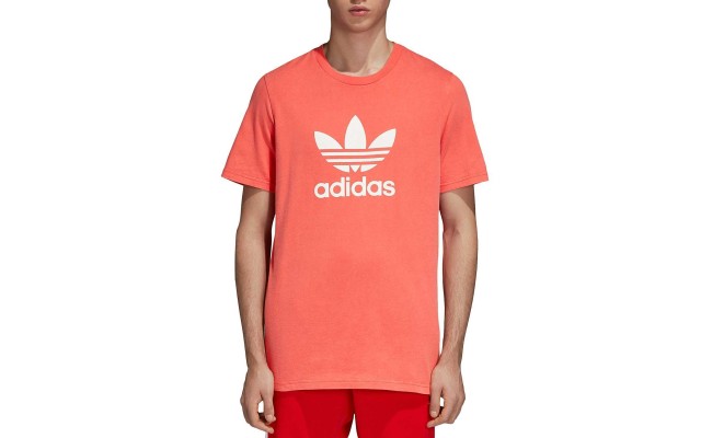  Originals Men’s Trefoil Tee (Bright Red, S)