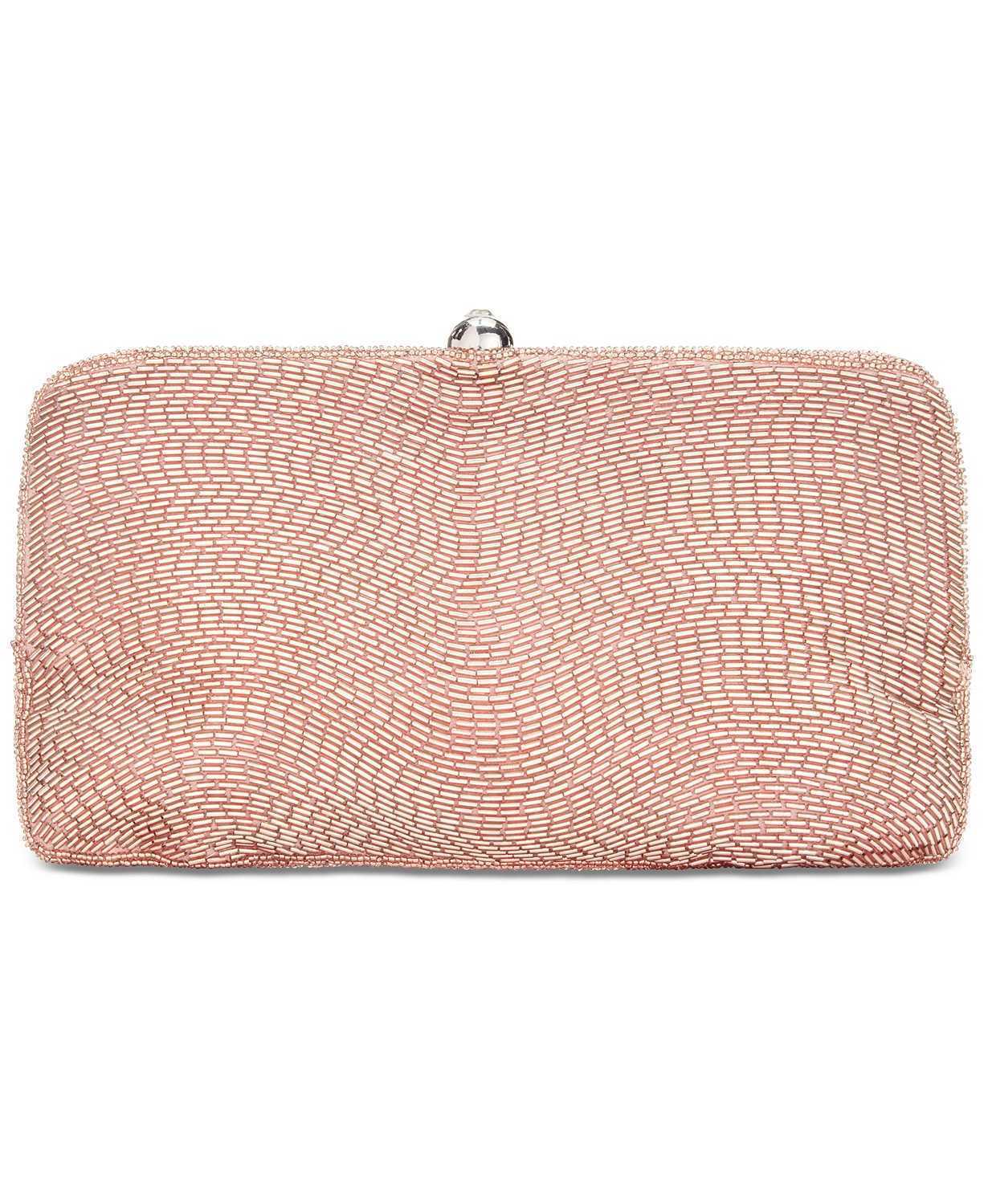 Adrianna Papell Navi Beaded Clutch Pink