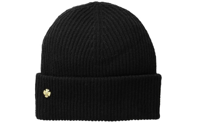AK Anne Klein Women’s Fisherman Rib Cuff Hat, Black, One Size