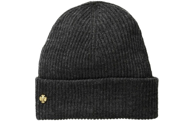 AK Anne Klein Women’s Fisherman Rib Cuff Hat, Dark Grey Heather, One Size