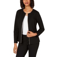 Alfani Beaded Zip Jacket (Black, 8P)