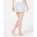  Hacci Striped Sleep Shorts (Green, S)