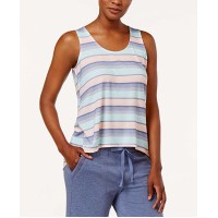 Alfani High-Low Pajama Tank Top (Island Stripe, XS)