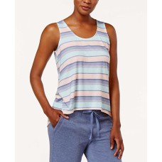 Alfani High-Low Pajama Tank Top (Island Stripe, XS)