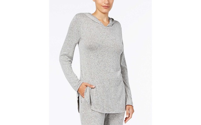  Hooded Pajama Top (Charcoal, 3XL)