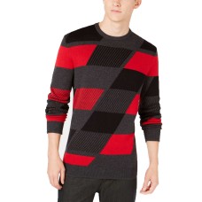 Alfani Men’s Abstract Colorblocked Sweater (Red/Black)