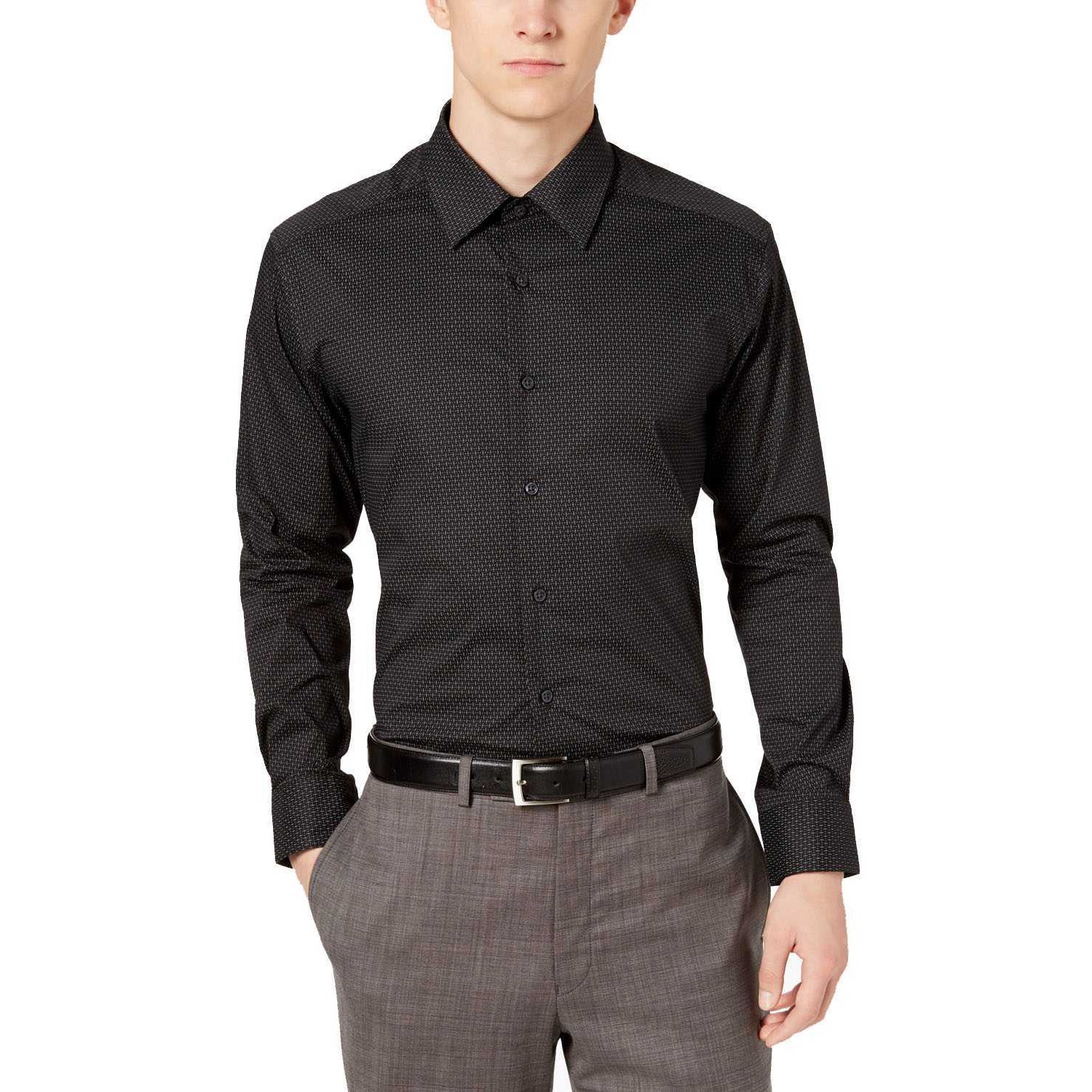 alfani black dress shirt