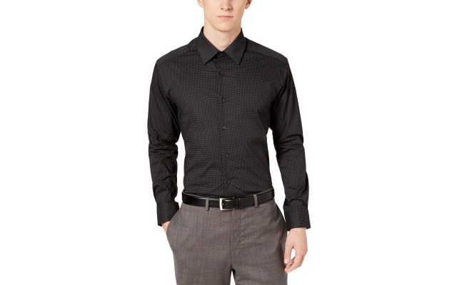  Men’s Classic/Regular Fit Diamond Print Dress Shirts
