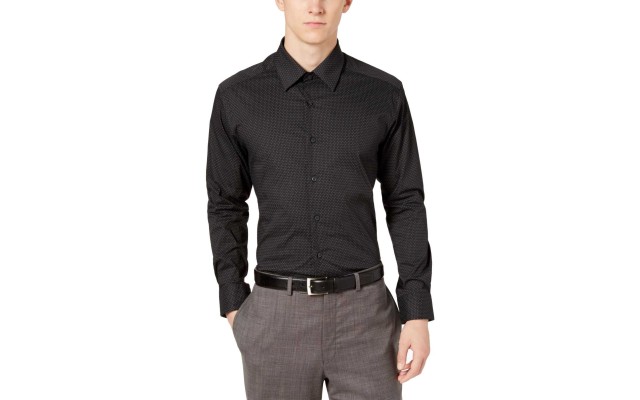  Men’s Classic/Regular Fit Diamond Print Dress Shirts