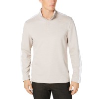 Alfani Men’s Ottoman Stripe Quarter-Zip Mock-Collar Sweater