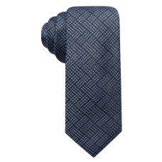 Alfani Men’s Plaid Slim Silk Tie (Purple)