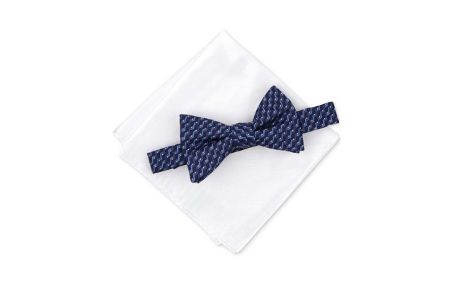  Men’s Satin Cocktail Party Bow Ties & Pocket Square Sets