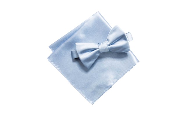  Men’s Satin Cocktail Party Bow Ties & Pocket Square Sets