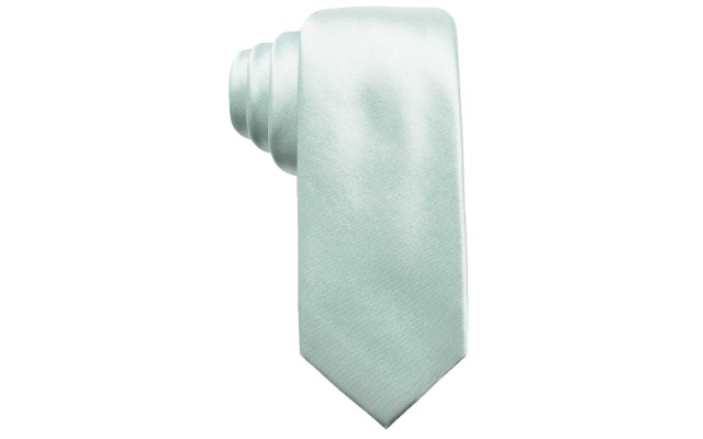  Men’s Solid Silk Slim Tie (Green)