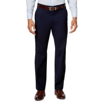 Alfani Mens Twill Flat Front Trouser Pants (Navy, 42X30)