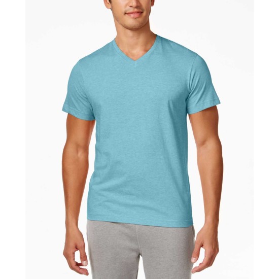  Men’s V-Neck Undershirts (Aqua Heather, XL)