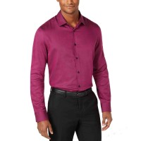 Alfani Men’s Vesper Twill Shirt (Raspberry, XL)