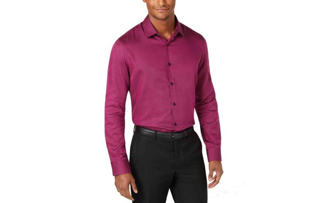  Men’s Vesper Twill Shirt (Raspberry, XL)