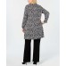  Plus Size Animal-Print Jacket (Black, 1X)