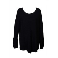 Alfani Plus Size Metallic Ribbed-Knit Tunic Sweater (Black, 0X)