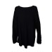  Plus Size Metallic Ribbed-Knit Tunic Sweater (Black, 0X)