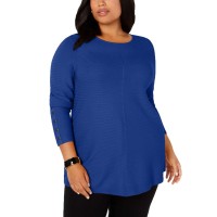 Alfani Plus Size Ribbed Snap-Detail Sweaters