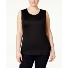 Alfani Plus Size Sleeveless Layering Tank (Black, 1X)