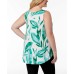  Plus Size Sleeveless Swing Tunic (Green, 1X)