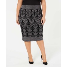 Alfani Plus Size Women’s Printed Scuba Skirs