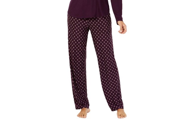  Printed Pajama Pants (Purple)
