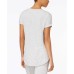  Scoop-Neck Pajama Top (Gray, XS)