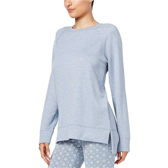  Women’s Heathered Pajama Tunic Pajama Top ( Blue, 3XL)