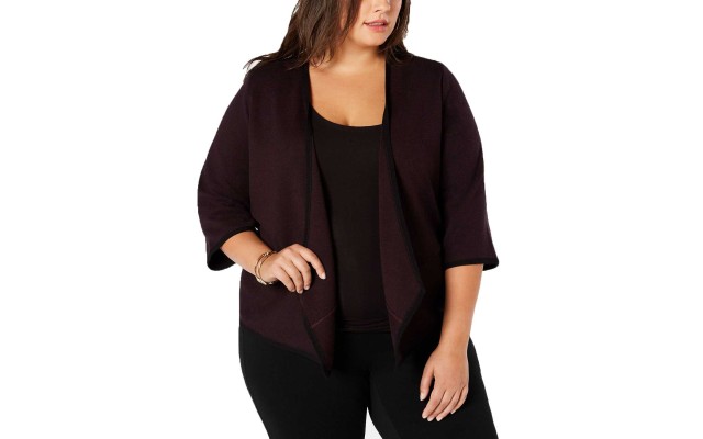  Women’s Plus Size Drape-Front Sweater Cardigans